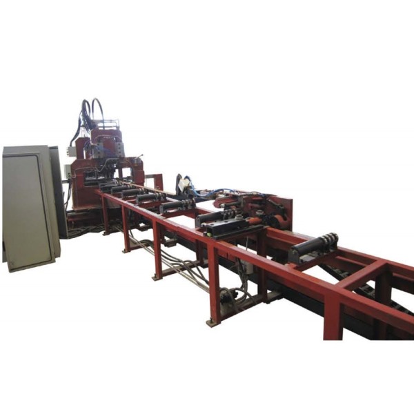 CNC Flat Steel  Punching & Cutting Line -plate width 120mm，hole φ40mm 